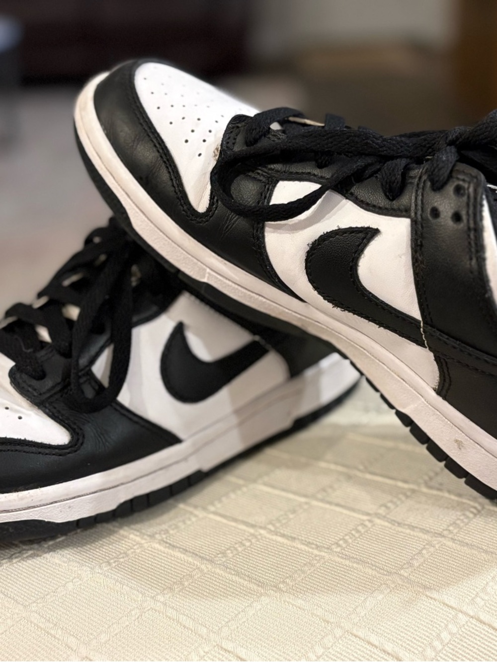 Nike Dunks Black and White Low-Top Sneakers